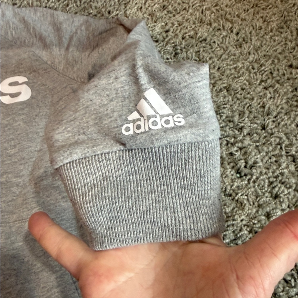 Adidas Gray Sweatshirt Girls (Large 12/14) - Picture 4 of 8
